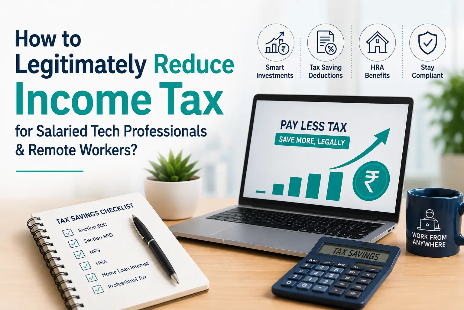 How to Legitimately Reduce Income Tax for Salaried Tech Professionals & Remote Workers?